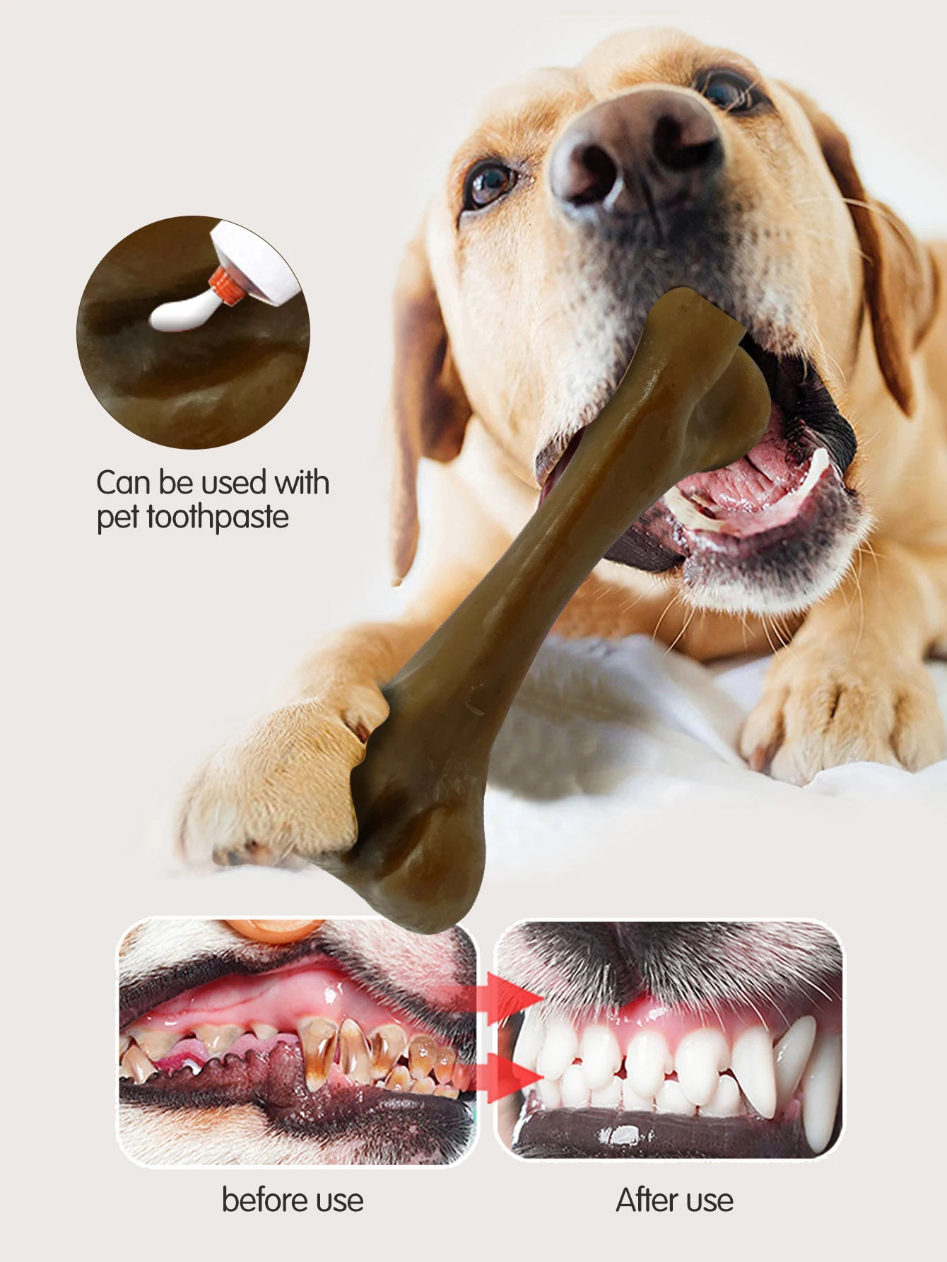 Nontoxic Food Grade Nylon Dog Bone Durable Dog Teething Chew Toys