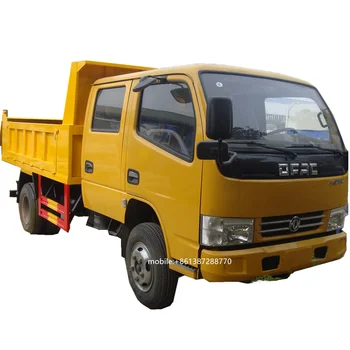 cheap crew cab 3 ton 4x2 dongfeng mini dump trucks for sale