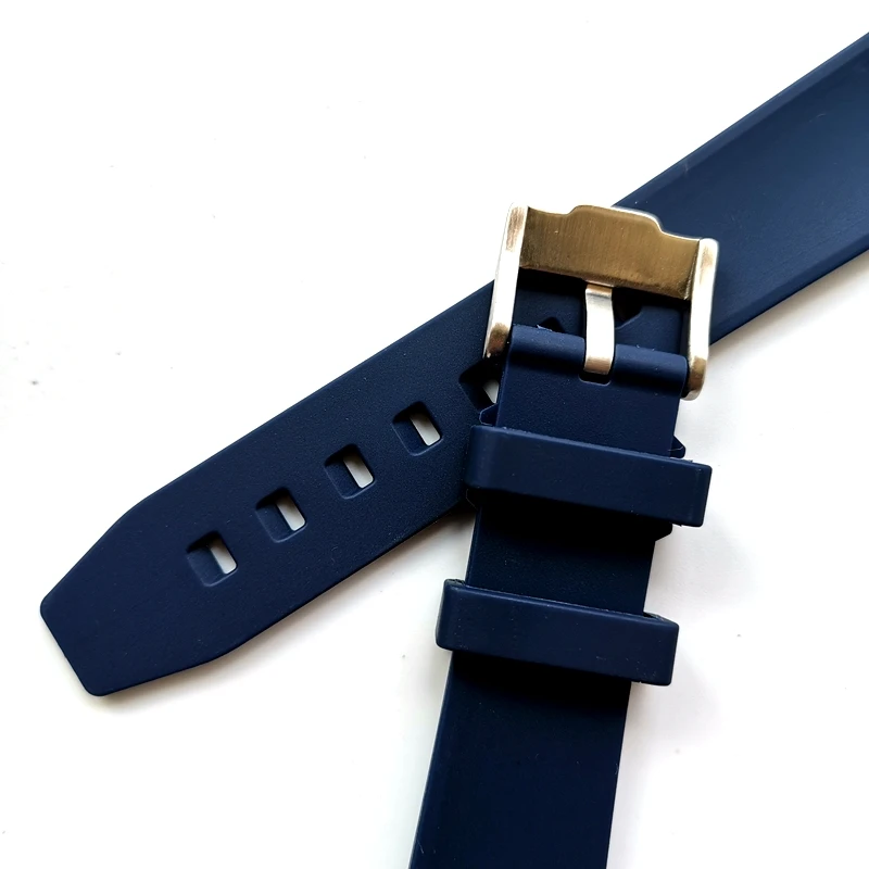 Curved End 20mm Rolex Rubber Silicone Tpu Watch Band For Role Strap