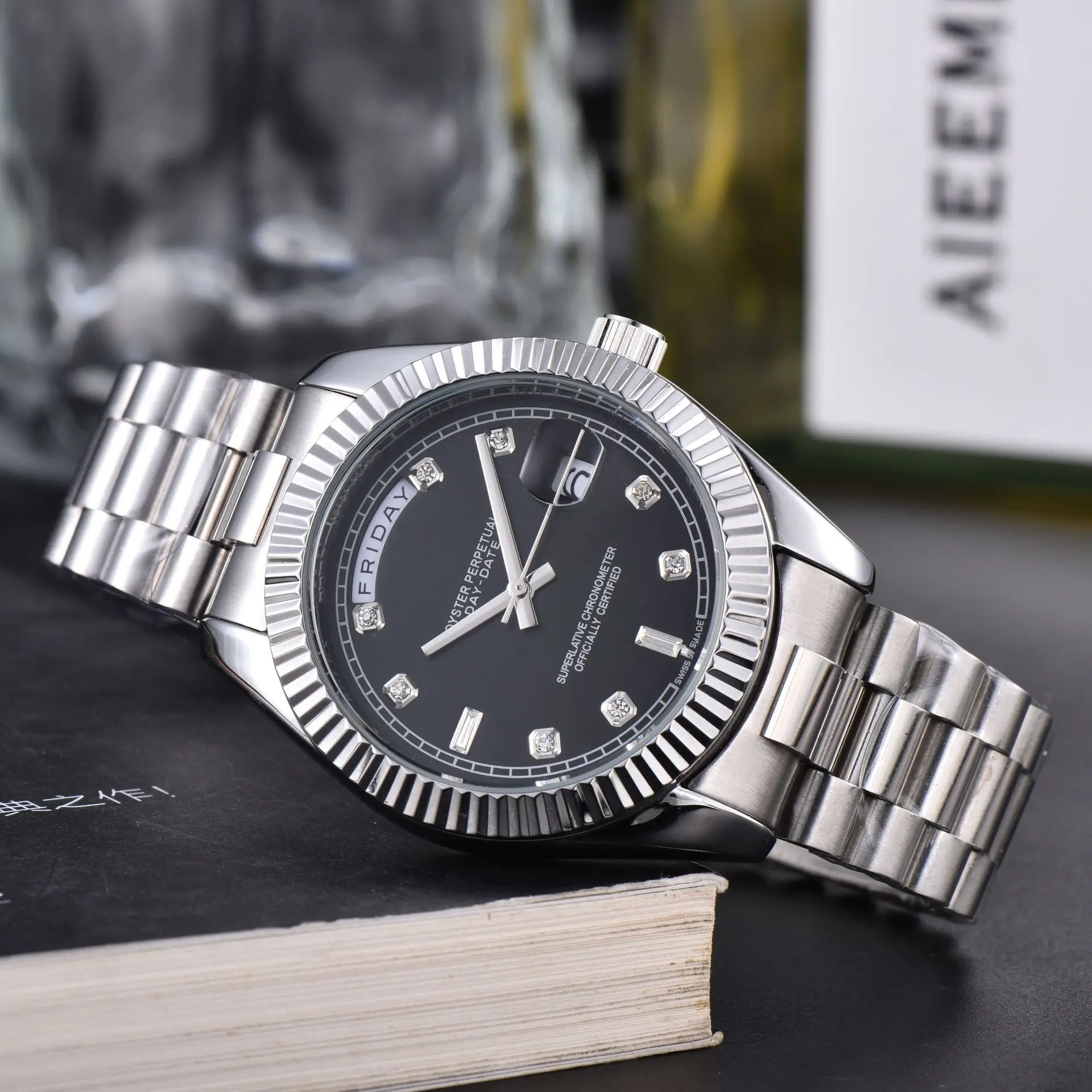 Diamond Quartz Men's Watch OM-208875