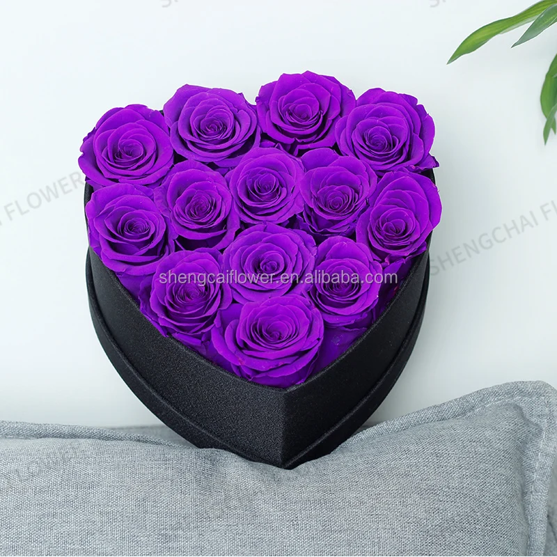 Rose Gift Box Personalised Mothers Day Gift Round Artificial Rose