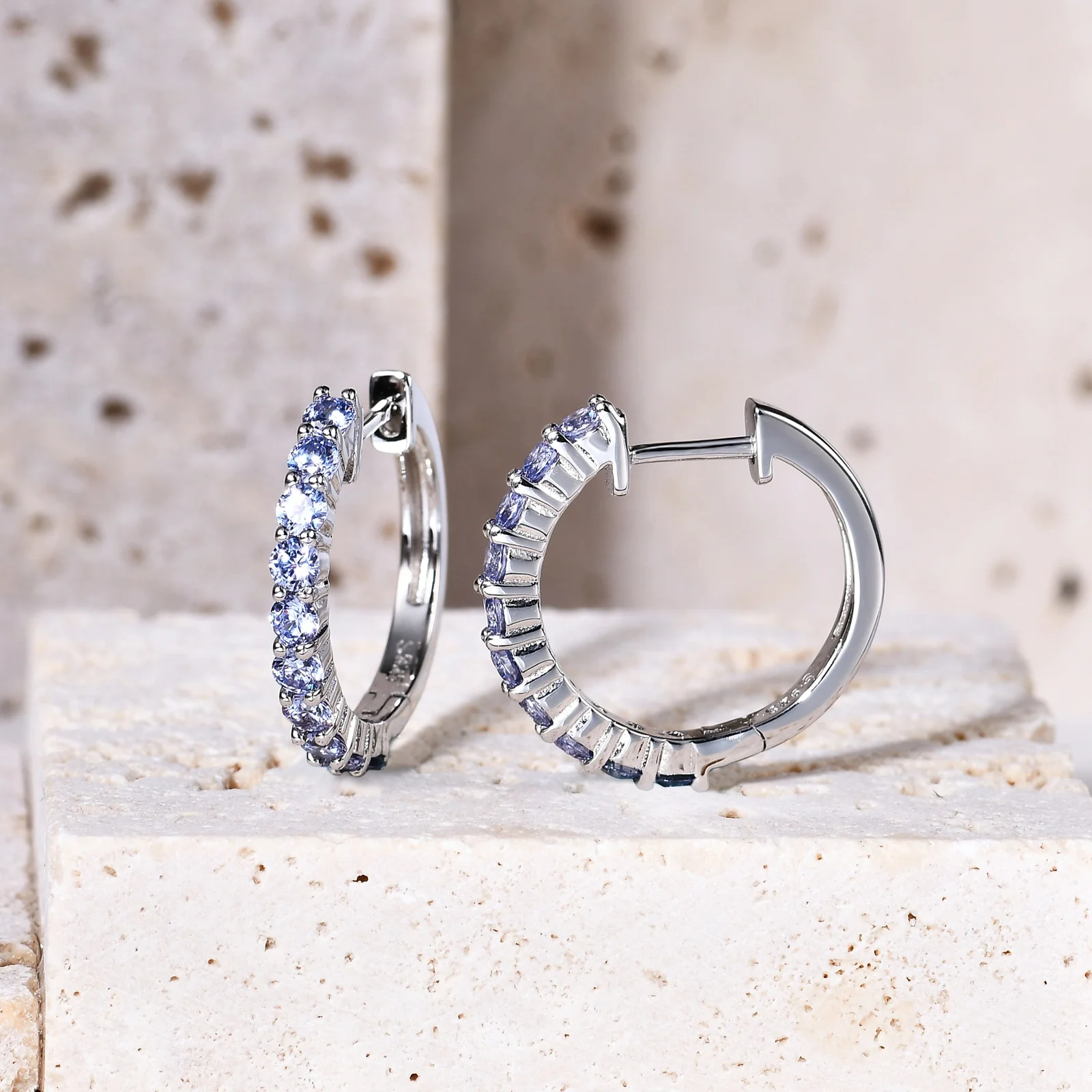 Boucles D'oreilles Pendantes En Argent 925 Poinçonnées - Dormeuses - Occasion