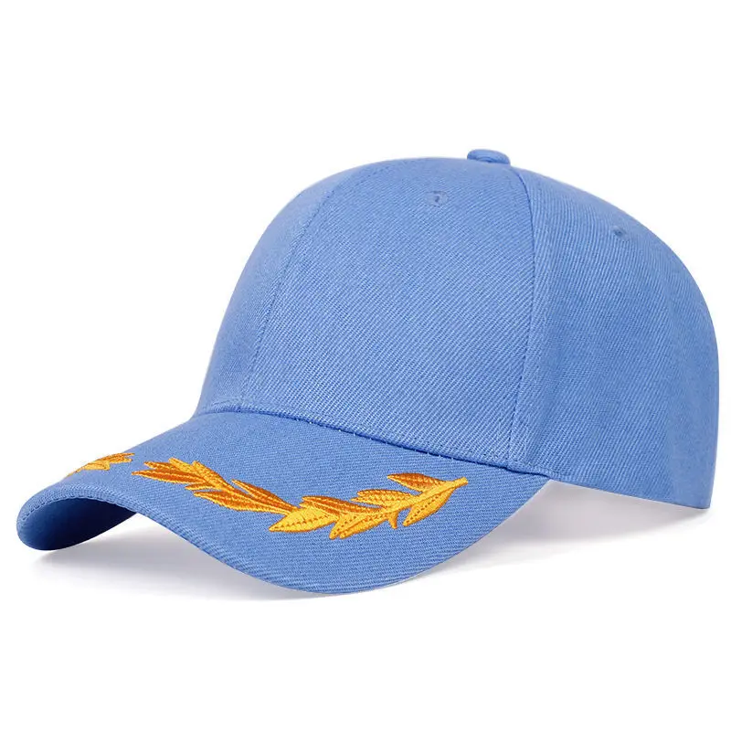 High Custom Captain Oak Leaves Embroidered Baseball Cap Woven Plain Fabric Trucker Hat Printed Sports Character Cotton Sweatband