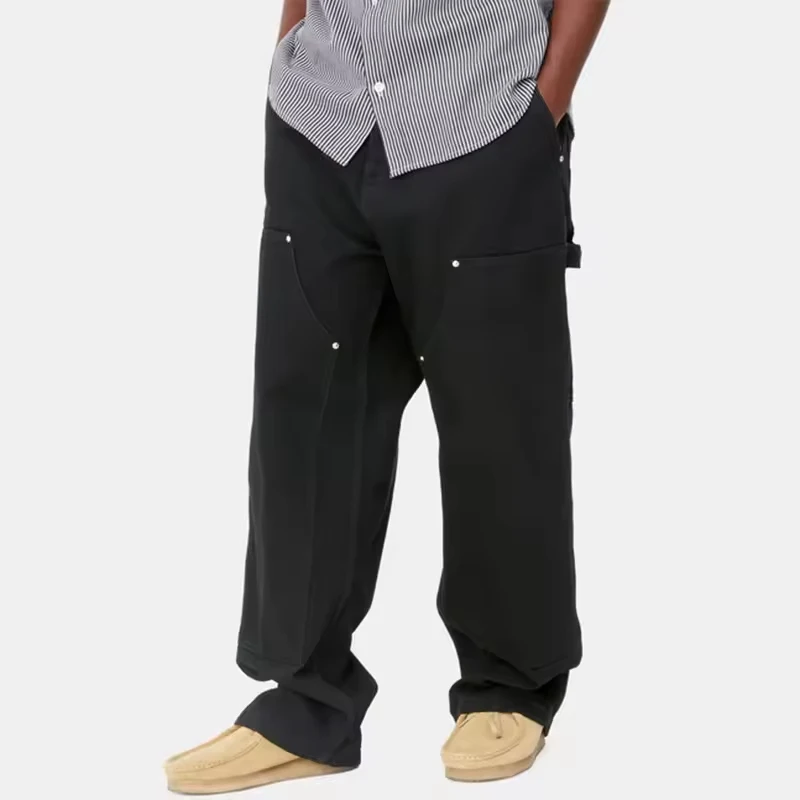 ★DXOH★Circle Stack Logo Long Wide Pants Black★正規品/人気 ☆DXOH☆Circle Stack Logo Long Wide Pants Black☆正規品/人気