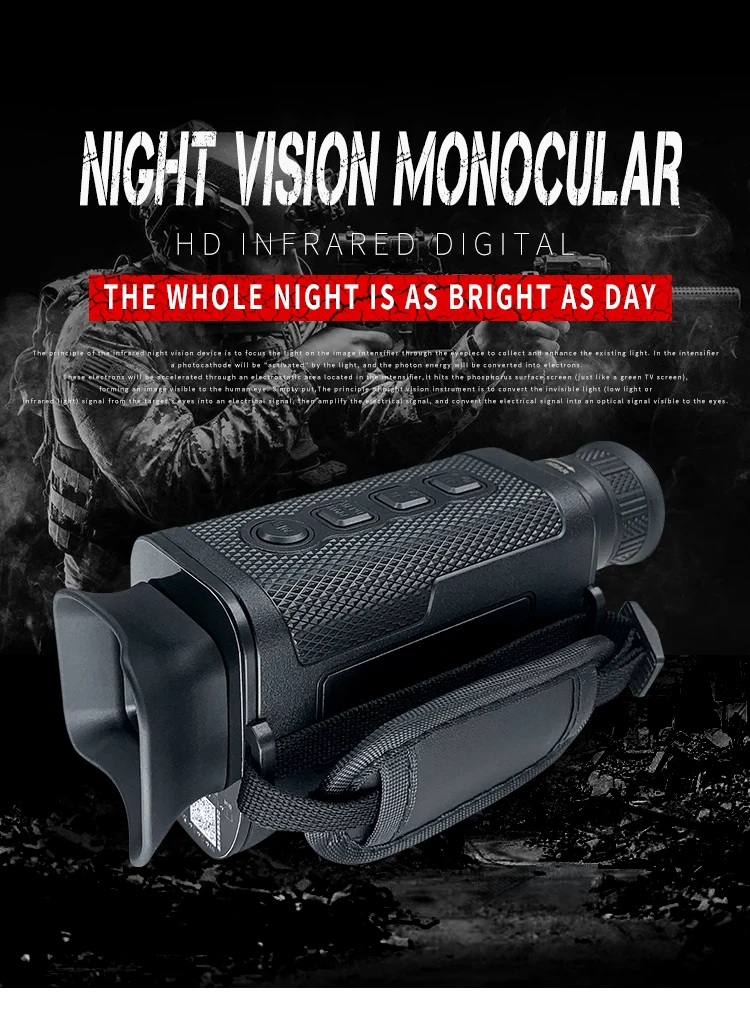 Rechargeable Hand Held Portable Monocular Night Vision factory