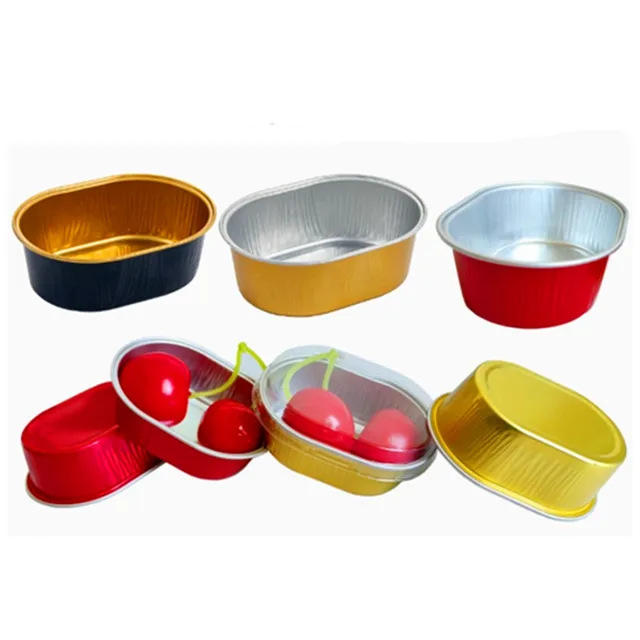 Disposable Ramekin Aluminum Cupcake cups, Silver Foil Baking Cups Muffin Liners for Cupcake, Egg Tart Pudding Creme Brulee