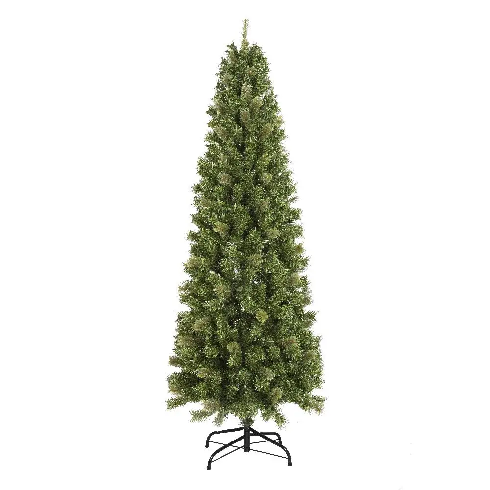 New Arrival 2024,Pre Lit Slim Green Artificial Christmas Tree,Pine