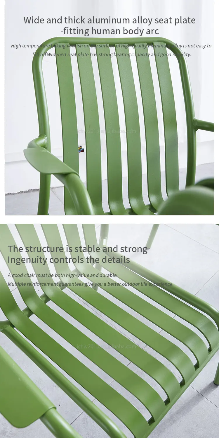 Juecheng Modern Aluminum Outdoor Dinning Table Chair Set Patio