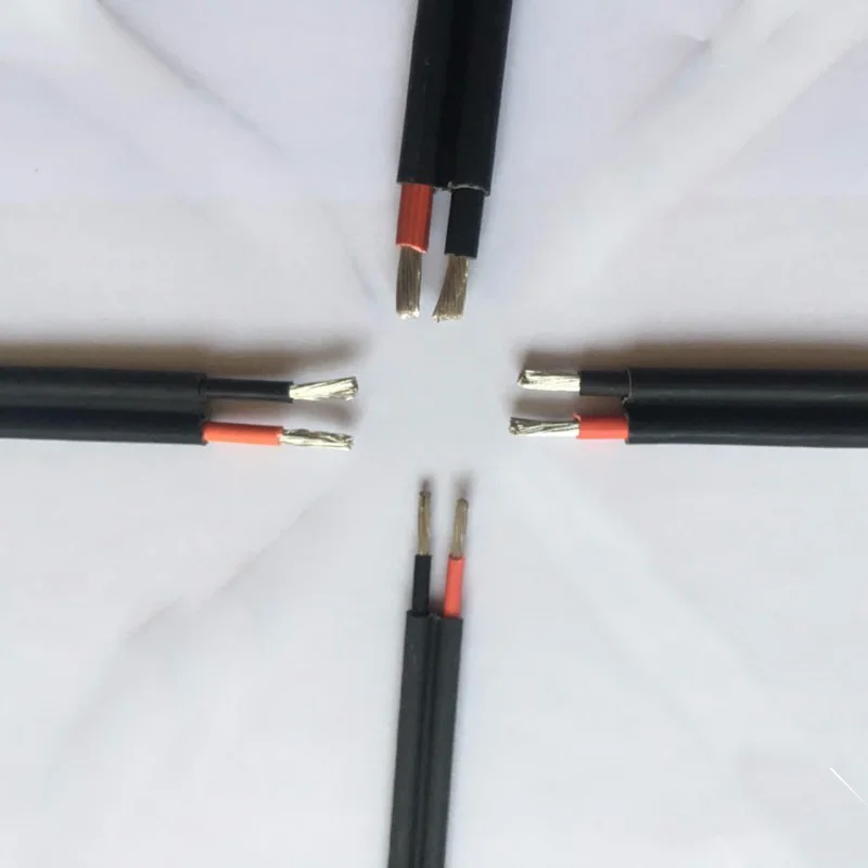 Twin Pv1f Tinned Copper Conductor Solar Cable 2 Core Solar Cable 2x4mm2 2x6mm2 2x10mm2 XLPE Solar Cable for Construction