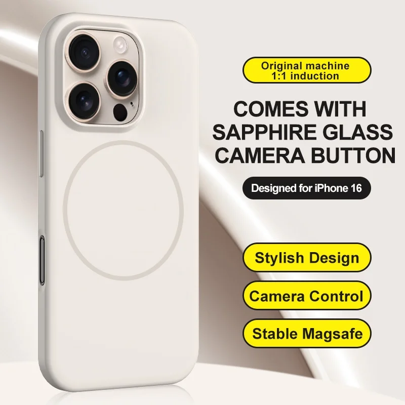 product luxury magnetic  phone case waterproof mobile phone case for iphone 16 pro max skin feel back cover with wireless charging-9