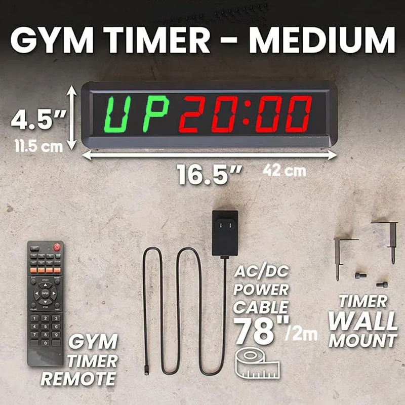 Jhering 2,3 pulgadas portátil entrenamiento cuenta regresiva reloj gimnasio  temporizador Crossfit deporte intervalo temporizador