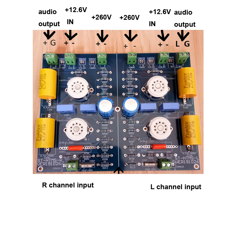 12AX7/12AT7/12AU7 stereo Tube Power Amplifier Board symmetrical design  Refer to Hetian Mao's circuit| Alibaba.com