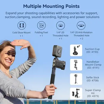 SMALLRIG Cage for Insta360 X4, Aluminum Protective Case for Insta360 X4 with Silicone Lens Cover - 4278 product image