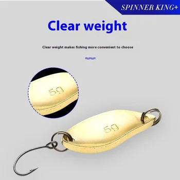 Metal Single Hook Lure 2.5/3.5/5g Fishing Bait Iron Spoon-Shaped Spinner for Saltwater Fish Zander Salmon Swim Baits Bait – Metal Jig – view 3
