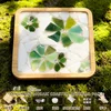 Kit de material para posavasos cuadrados Bili Green.