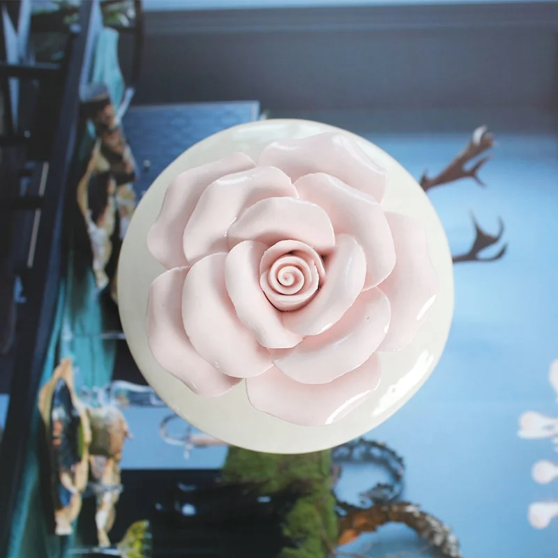 Boîte à Bijoux En Porcelaine Décor Fleurs - Occasion Bon état