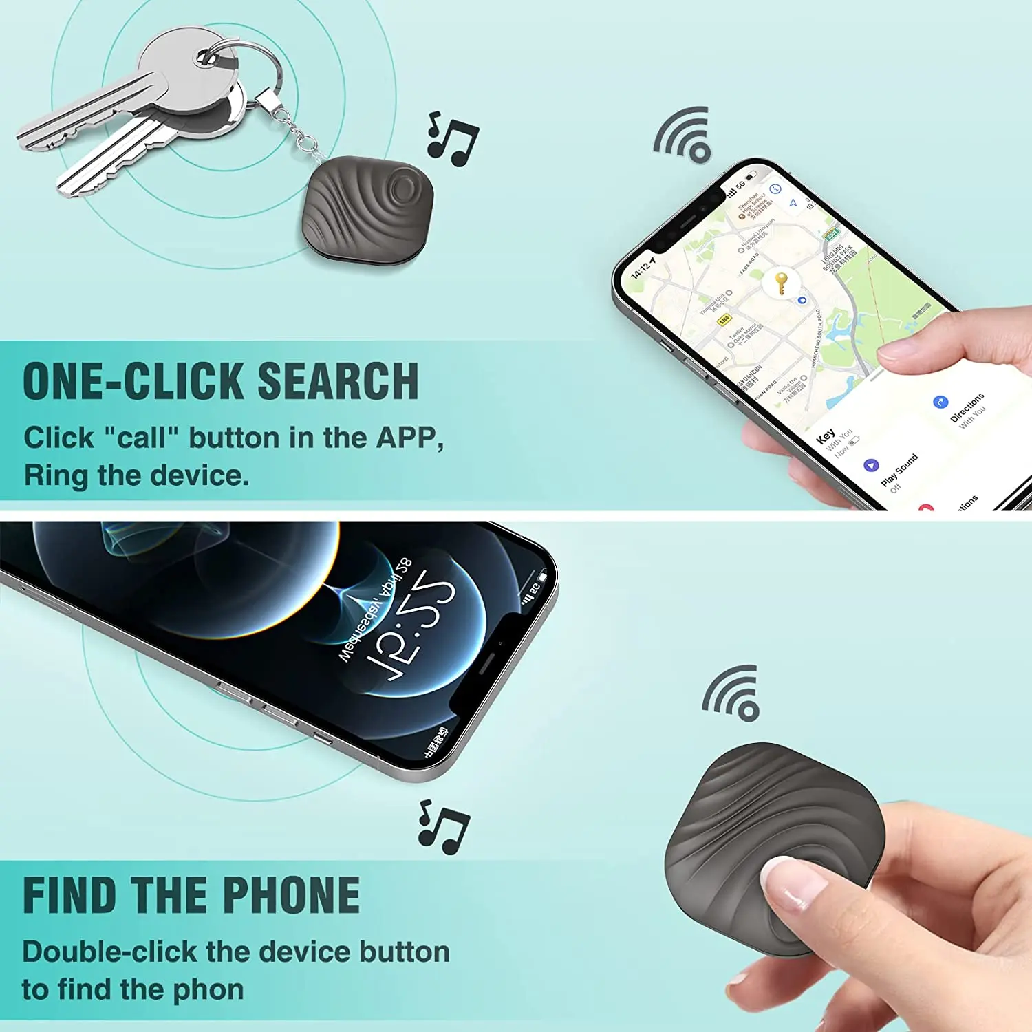 Gps Tracker Mini Smart Locator Airtag Mfi Certified Real Time Bag