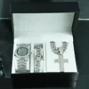 Silver white watch set + gift box