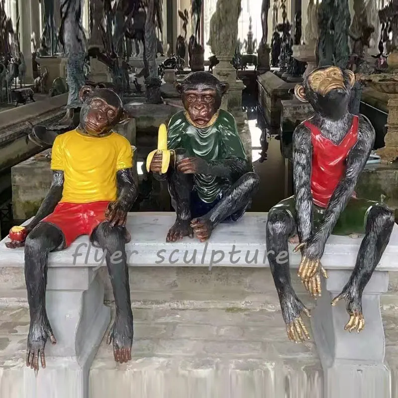 大型庭園ブロンズ動物彫刻金属ブロンズ三猿像| Alibaba.com