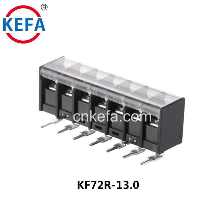 Blocanna teirminéil aon-ró a 13mm ó Kefa, ceanglóirí leictreacha le screwbholt ar phláta crua, blocanna teirminéil ardfhorghabhála le bárra