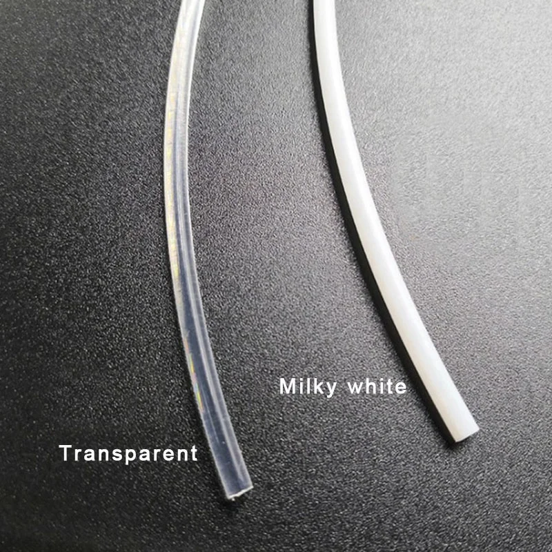 5m/Roll X Milky / Transparent 2.5mm 3mm 6mm Diameter MMA Side Glow Solid Core Optic Fiber Cable for Light Decorative