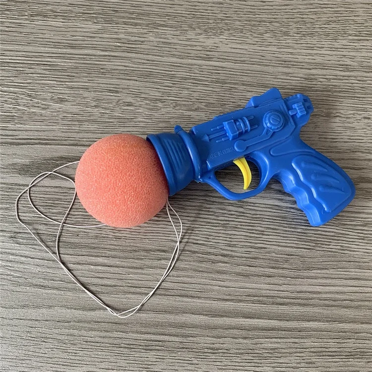 Wholesale Interesting Creativity Kids Small Plastic Launchers Soft Sponge Ball Shooting Gun Toy