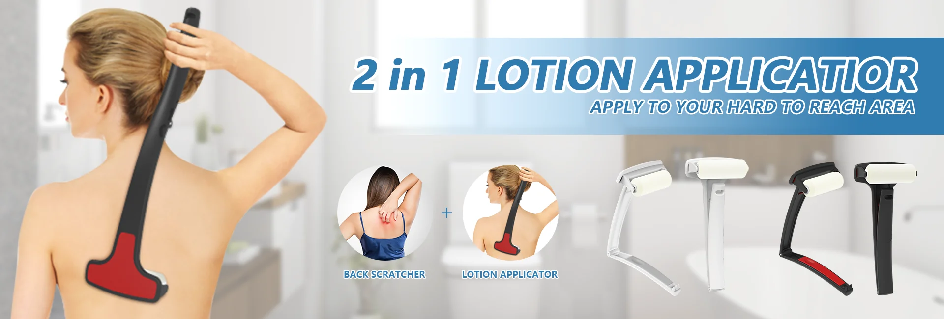 Rolling Back Easytouse Lotion Applicator For Back & Body. Premium