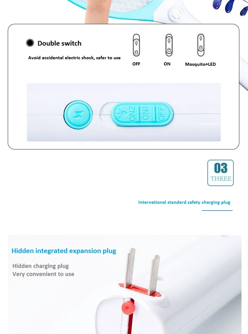 Electric Mosquito Swatter Killer 3C Electronic Consumer Products Manufacture