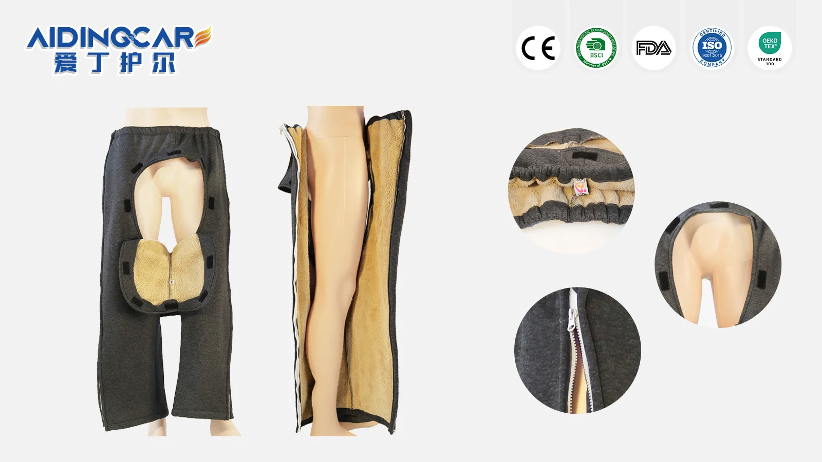 Wholesale Thickened Active Open Crotch Pants Easy to Wear Off Clothes - product detail 1