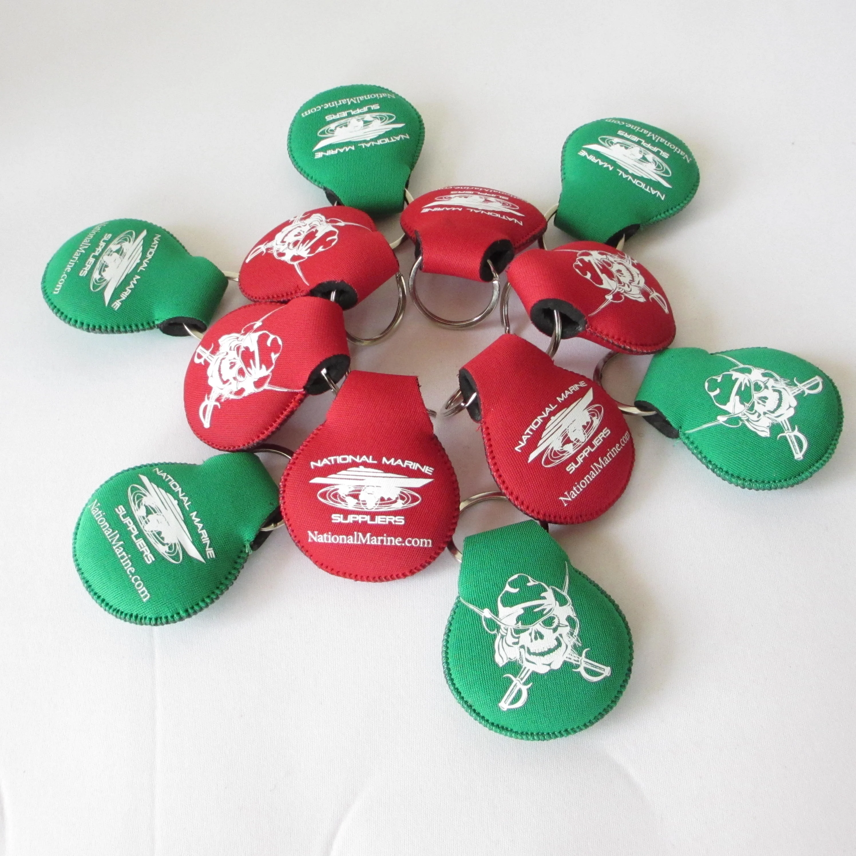 Floating Neoprene Boat Keychain with Silk Screen Printing Key Float