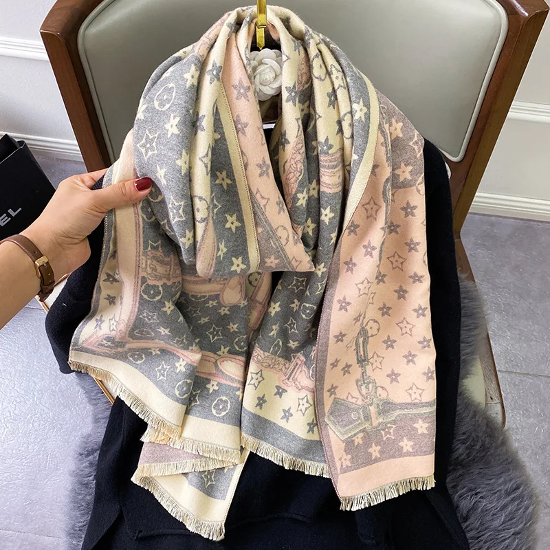 Wholesale Ready to ship luxury ladies name brand scarf fashion