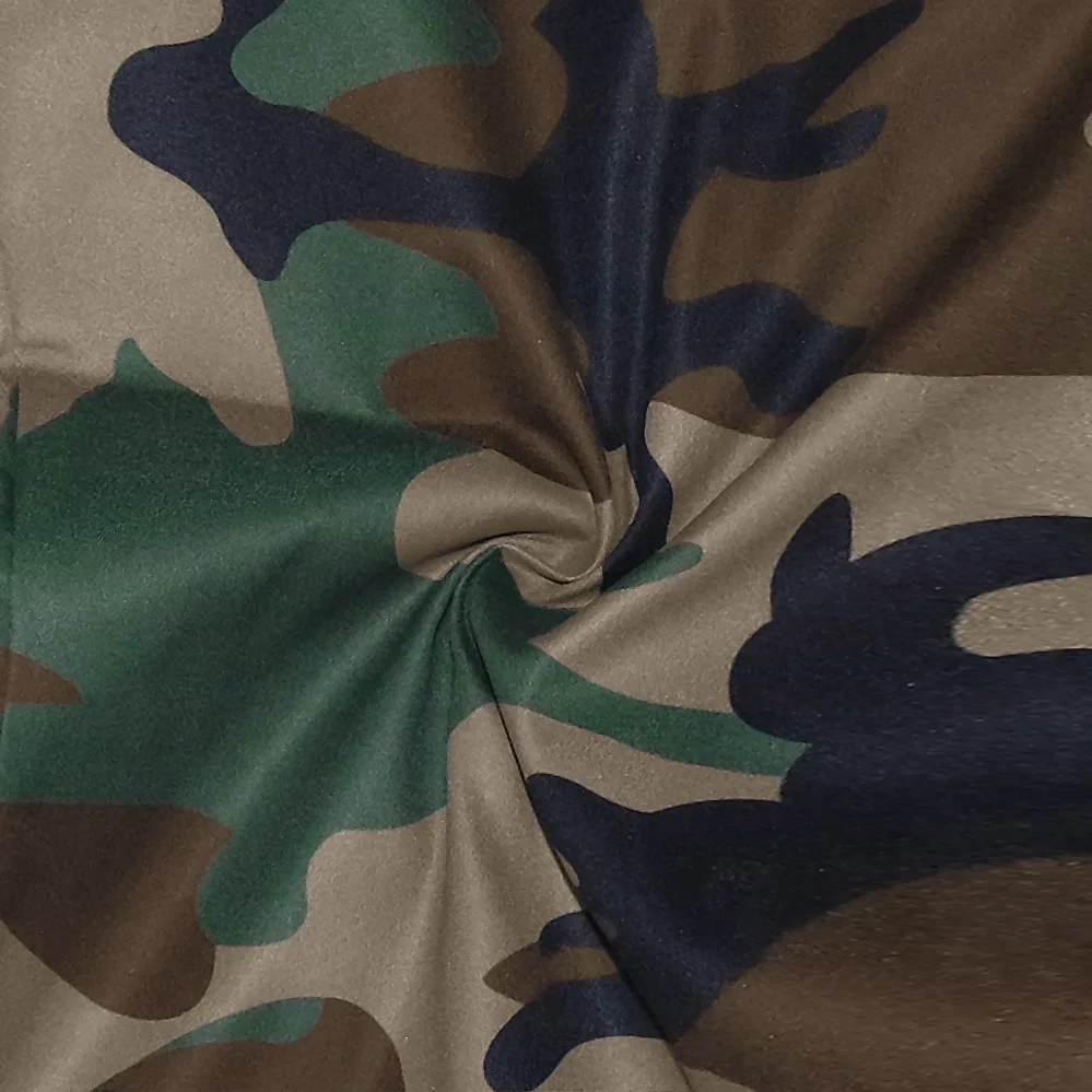 High Waisted Loose Button Camouflage Pants Big Pocket Wholesale Cargo