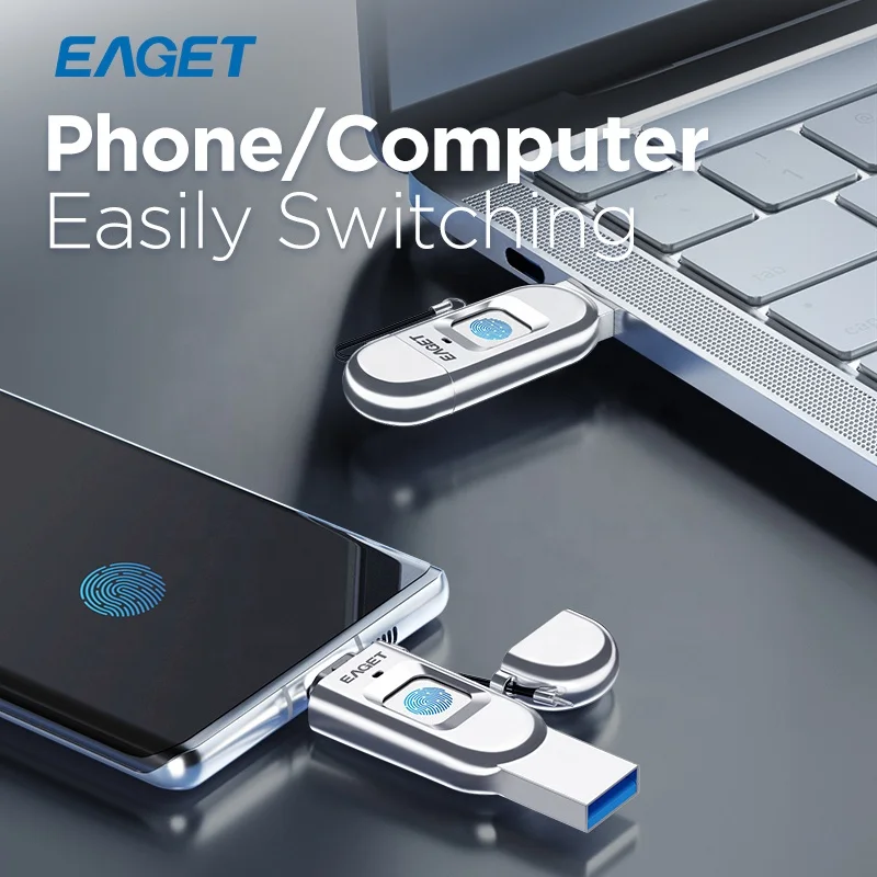 EAGET Fingerprint Encryption USB Flash Drives Secure Storage