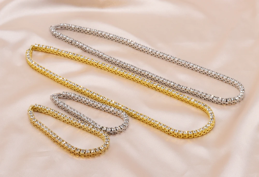 Collana Choker Tennis Collana Choker Con Ciondolo Gesù Ghiacciato E Catena Tennis - Placcato Oro, Zirconi, Stile Hip Hop Collana Religiosa Zirconi Cubici - Foto 12