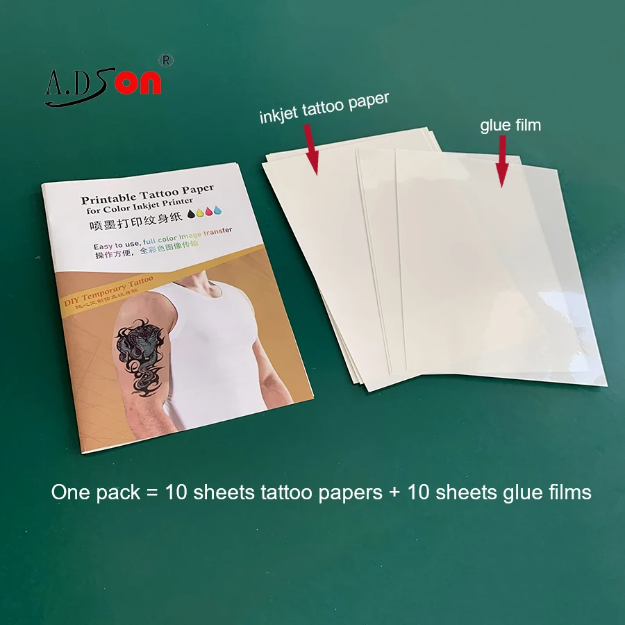 Water Slide Transparent Temporary Transfer Tattoo Print Paper Inkjet