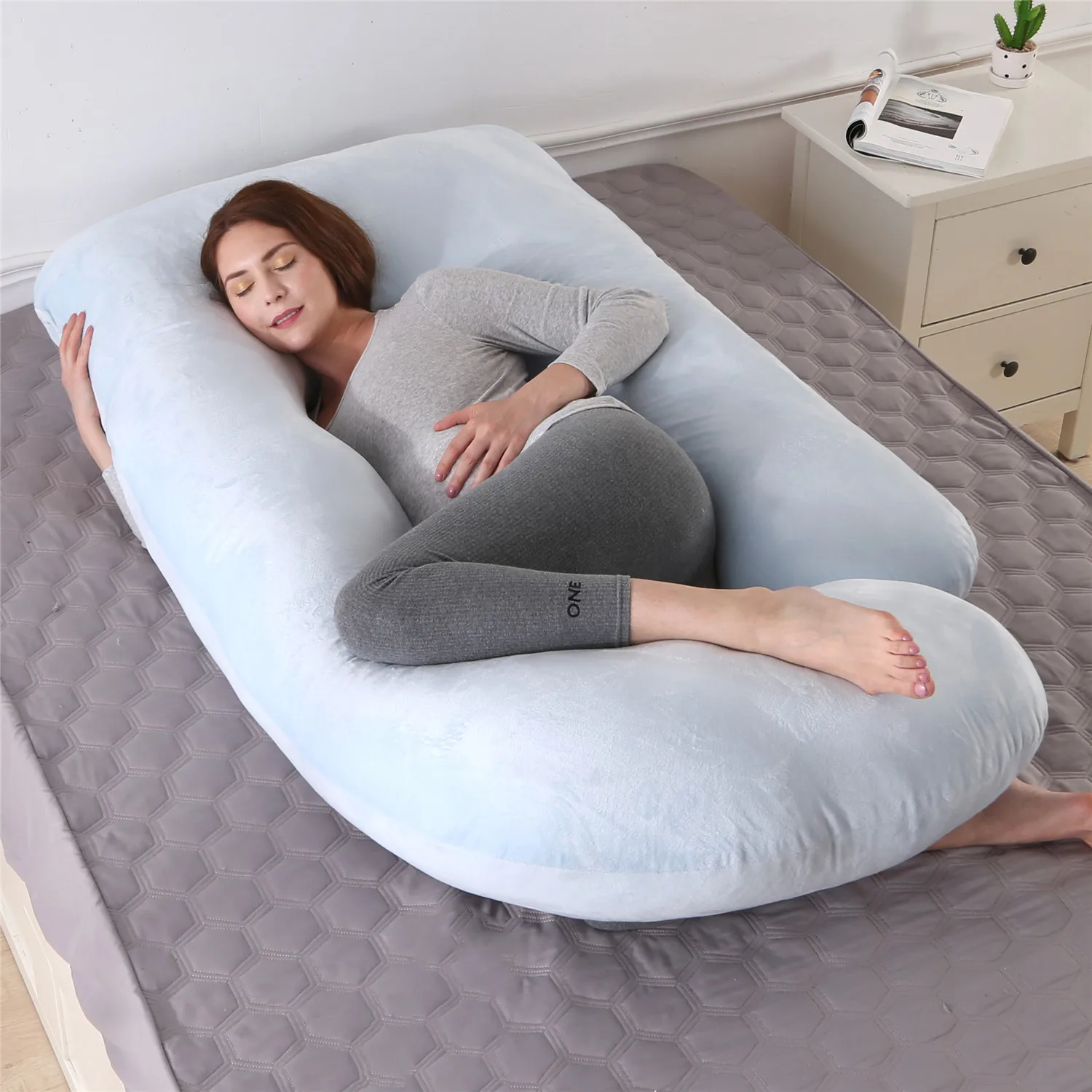 Pregnancy Pillows For Sleeping Memory Foam Filling U Shaped Pregnancy