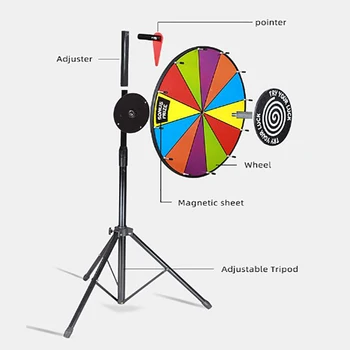 Roue De La Fortune Tablette – Spinner Prix Arc-en-Ciel Acrylique Effaçable, 8 Segments Réglables – Idéal Fêtes, Classes & Événements