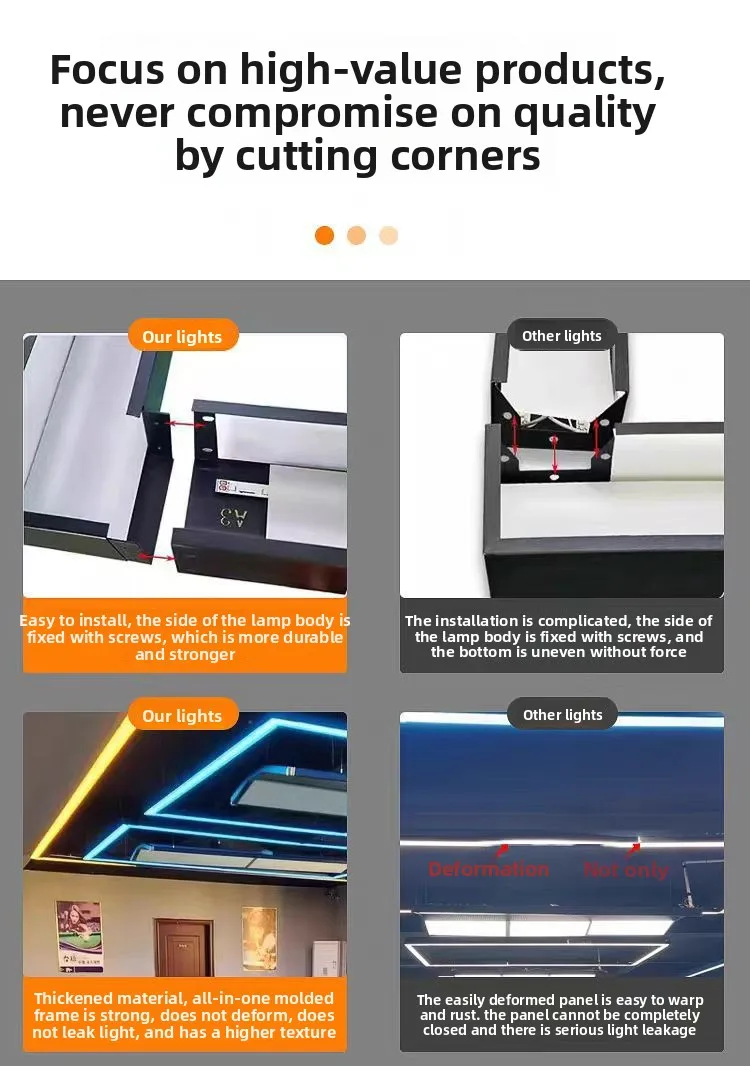 product led ambient light square long strip billiard club pool table chandelier for billiard room office gym acrylic aluminum model bs01-8