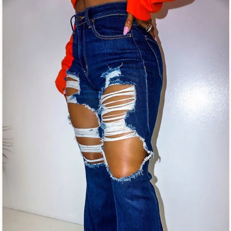 Womens Fashion Trendy 2022 Clothing High Waisted Ripped Jeans Women Denim  Jeans Pants - Buy Denim Jeans,Jeans Pants,Women Jeans Product on Alibaba.com