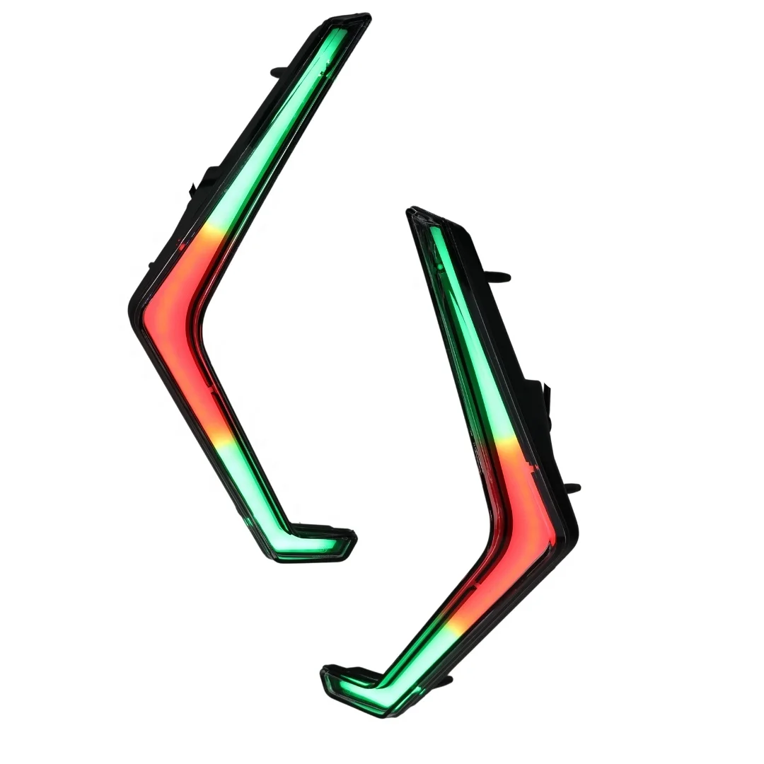 TIYPEOR RGB Led Front Accent Light Auto DRL Turn Signal Light for POLARIS RZR XP Turbo 1000 2019-2021 UTV RZR Light Waterproof