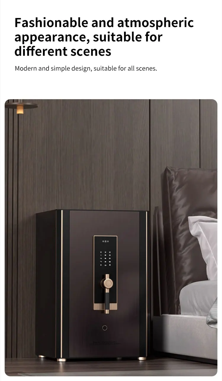 CEQSAFE Metal Electronic Digital Lock Fingerprint WiFi Safe Box Smart Home Office Security Safe Box for Money manufacture