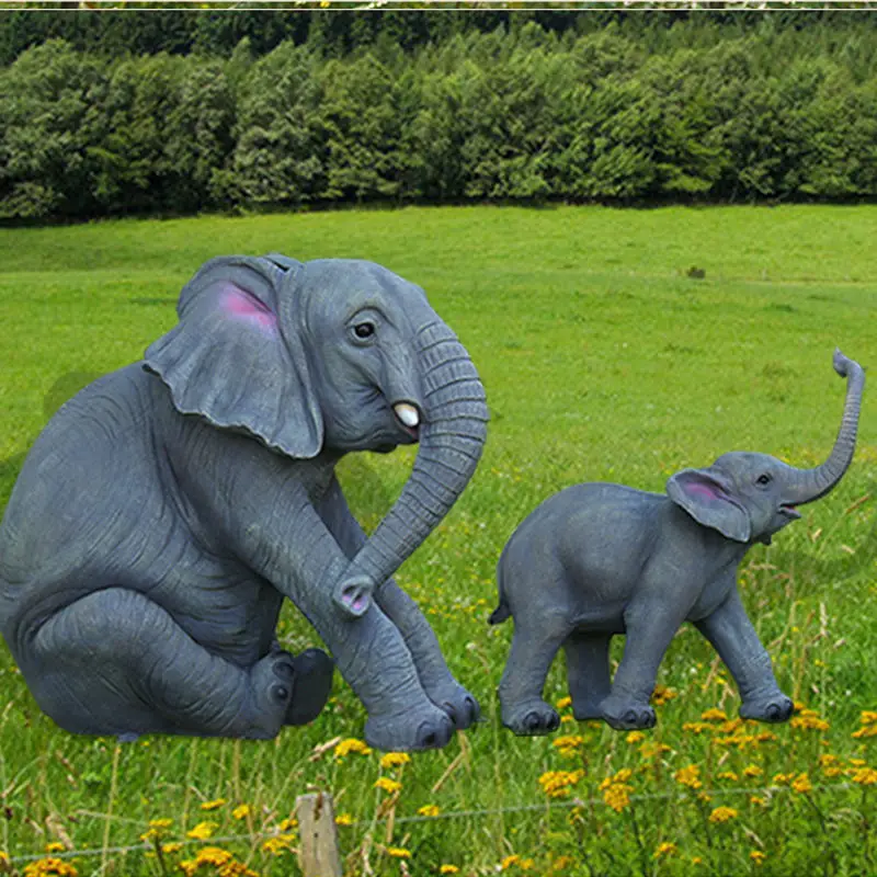 Modern Life Size Safari Animals Sculpture Zebra Giraffe Statue For