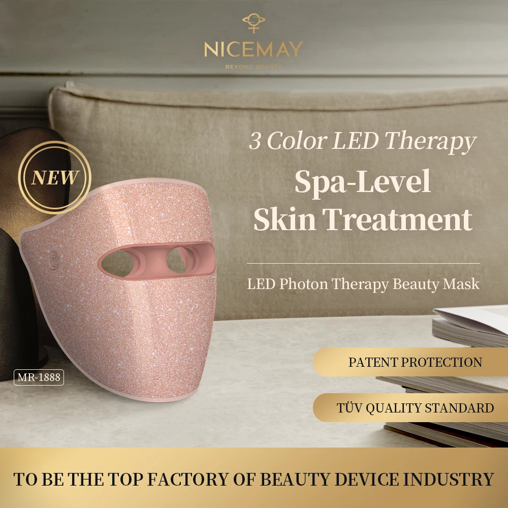 3 Colors Led Anti Aging Light Therapy Beauty Mask Face Deep Skin Care
