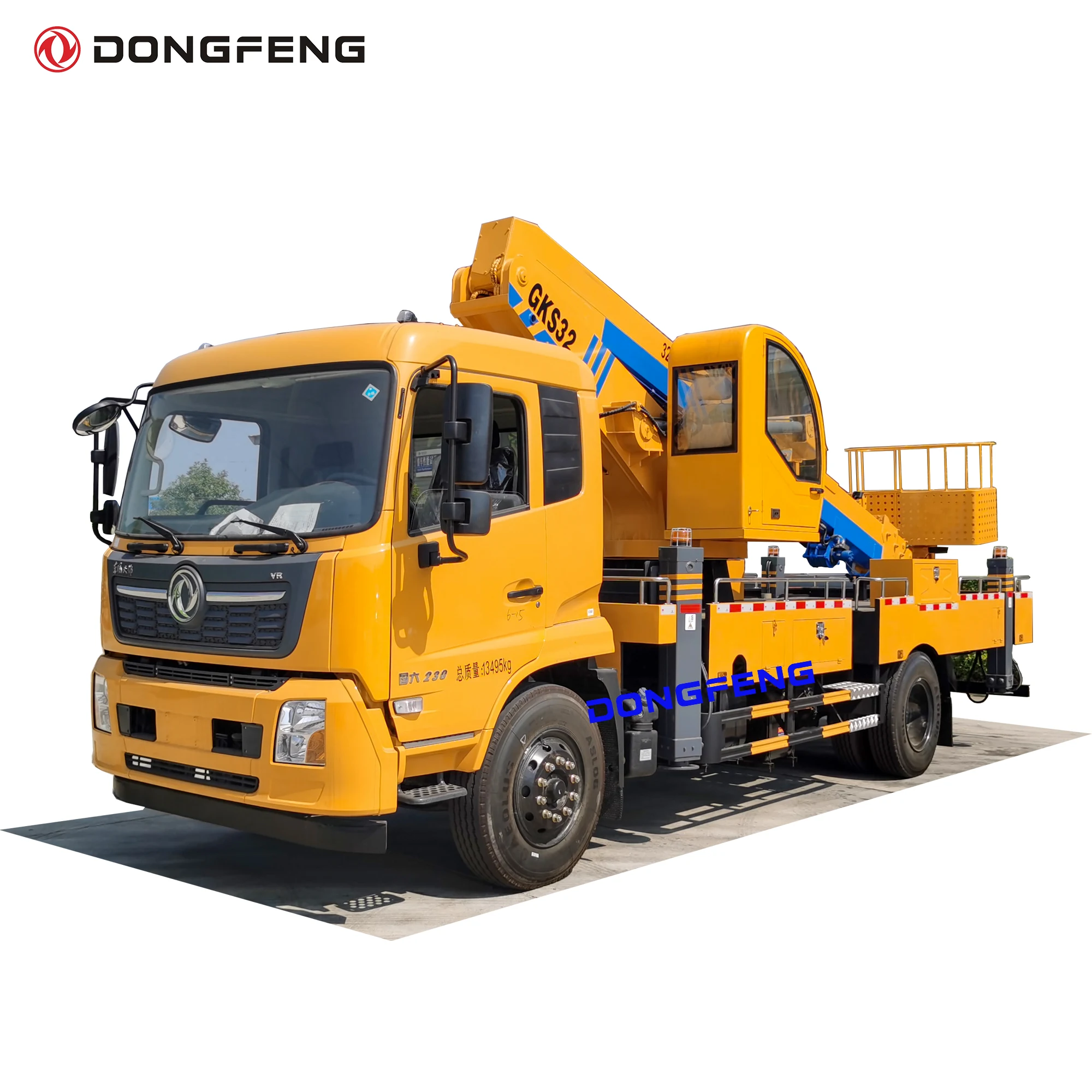 Dongfeng overhead working truck 32 m working height design high ...