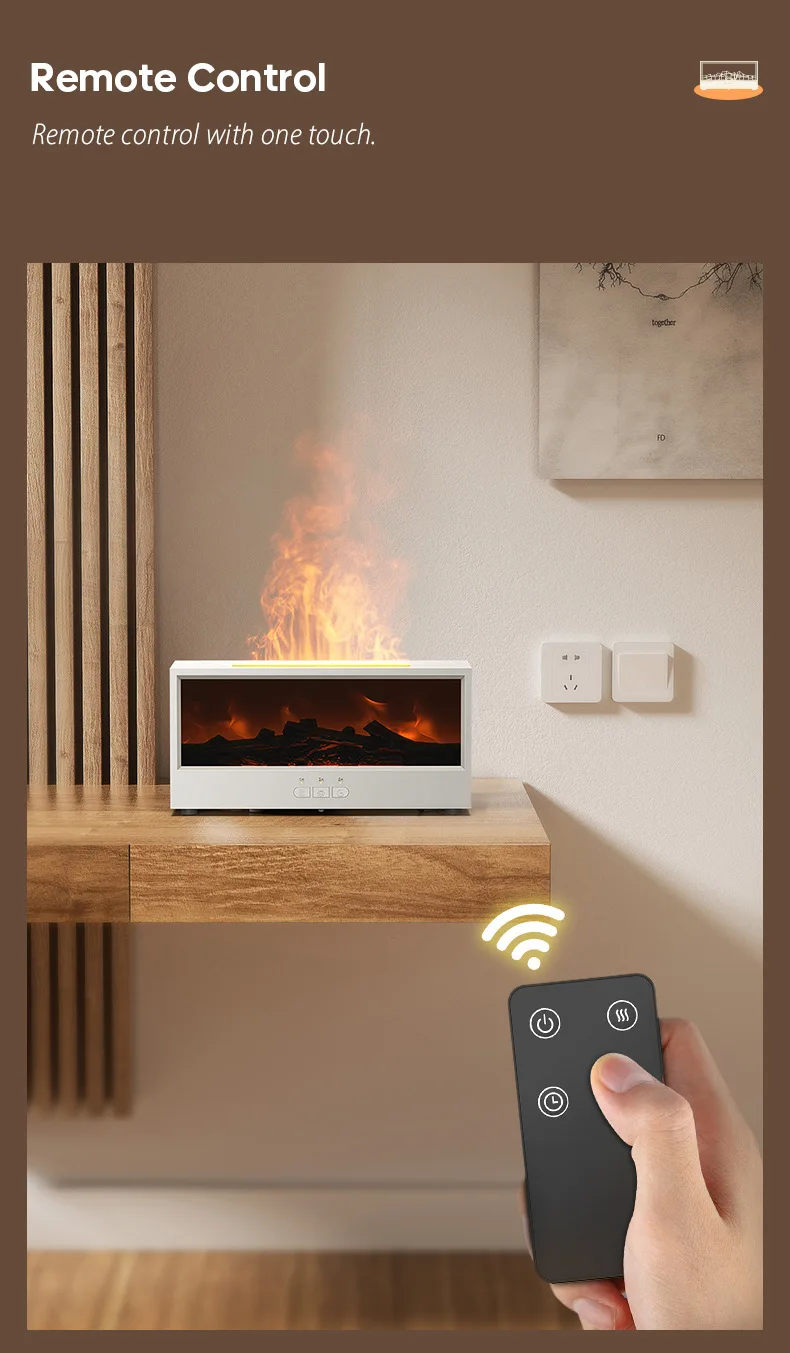 3D simulated fireplace aroma diffuser