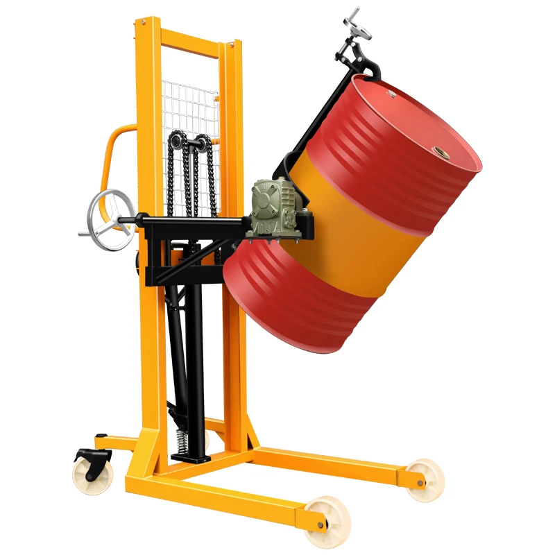 Good price semi electric fuel barrel tipper oil drum dumper drum lifter 450kg 1.6m drum lifter China factory on sale