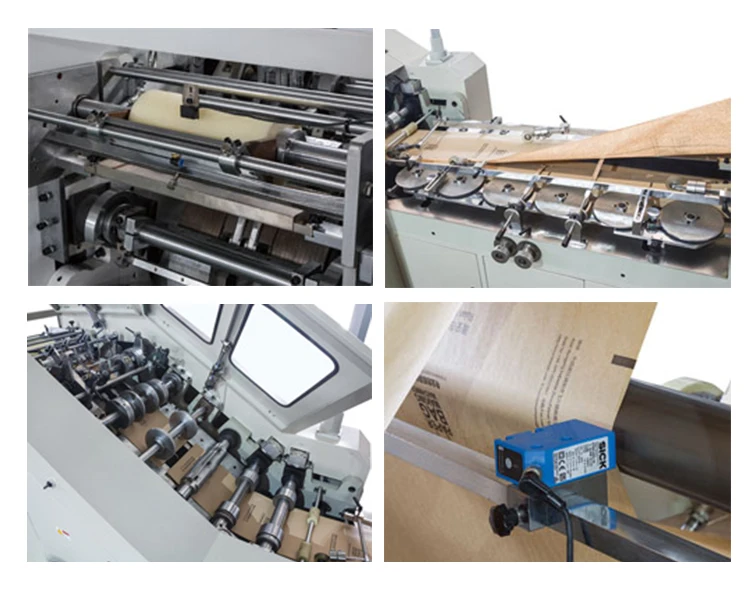 High Speed Fully Automatic Bags Paper Shopping Packaging Khaki Square Bottom Paper Bag Machine Kraft Paper Bag Making Machines
