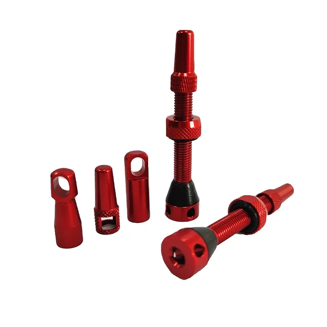 CNC Aluminum anodized bicycle Tubeless Presta and Schrader valves