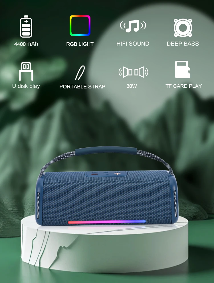 Kisonli K10 30w Bass Radio Blue tooth Speaker