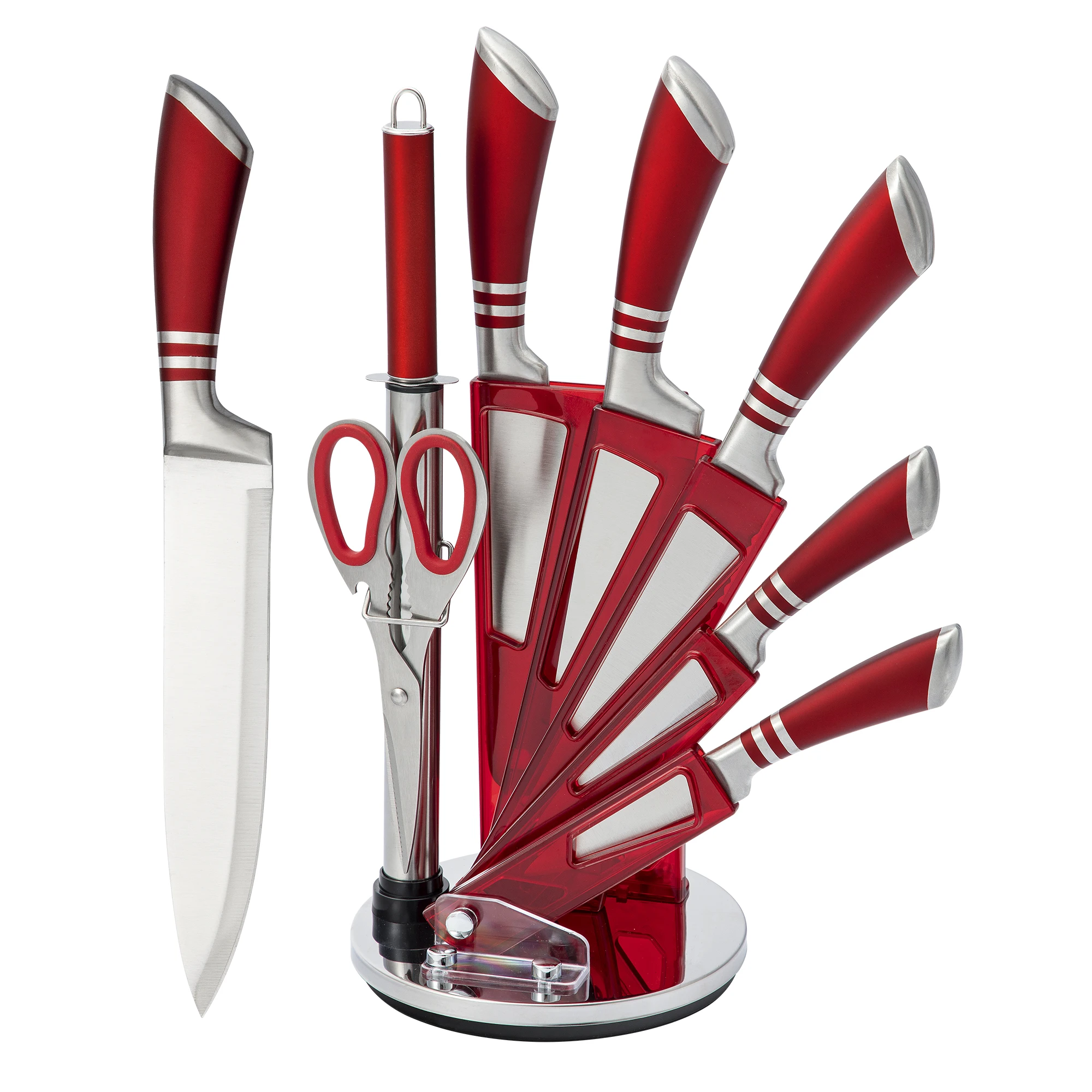 kitchen king 9 pcs red handle